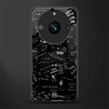 minimalistic black aesthetic collage back phone cover | glass case for realme 11 pro 5g