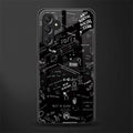 minimalistic black aesthetic collage back phone cover | glass case for samsun galaxy a24 4g