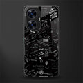 minimalistic black aesthetic collage back phone cover | glass case for realme c55