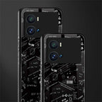 minimalistic black aesthetic collage back phone cover | glass case for iQOO 9 Pro