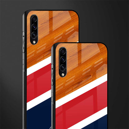 minimalistic wooden pattern glass case for samsung galaxy a50s image-2