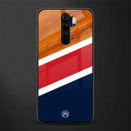 minimalistic wooden pattern glass case for redmi note 8 pro image