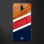 minimalistic wooden pattern glass case for redmi 8a image