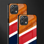 minimalistic wooden pattern glass case for mi 11 lite image-2