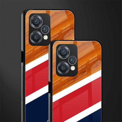 minimalistic wooden pattern back phone cover | glass case for realme 9 pro 5g