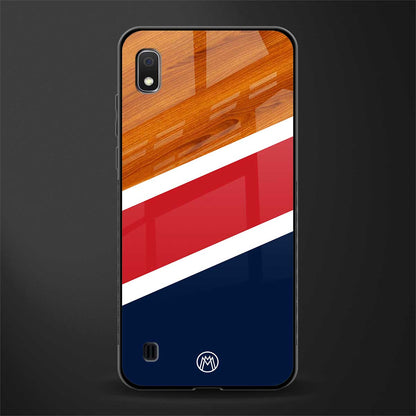 minimalistic wooden pattern glass case for samsung galaxy a10 image