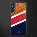 minimalistic wooden pattern glass case for samsung galaxy s21 fe 5g image
