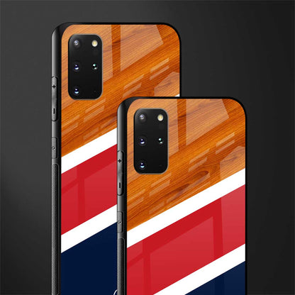 minimalistic wooden pattern glass case for samsung galaxy s20 plus image-2