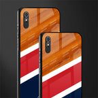 minimalistic wooden pattern glass case for redmi 9a image-2