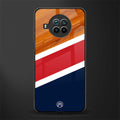 minimalistic wooden pattern glass case for mi 10i image