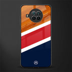 minimalistic wooden pattern glass case for mi 10i image