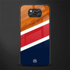 minimalistic wooden pattern glass case for poco x3 pro image
