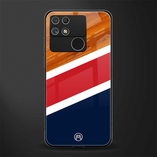 minimalistic wooden pattern back phone cover | glass case for realme narzo 50a