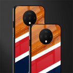 minimalistic wooden pattern glass case for oneplus 7t image-2