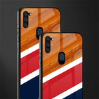 minimalistic wooden pattern glass case for samsung galaxy m11 image-2