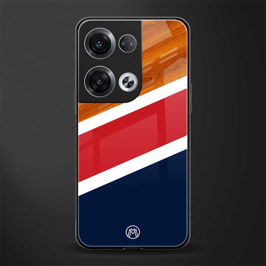 minimalistic wooden pattern back phone cover | glass case for oppo reno 8