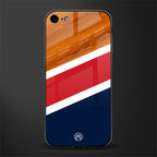minimalistic wooden pattern glass case for iphone 7 image