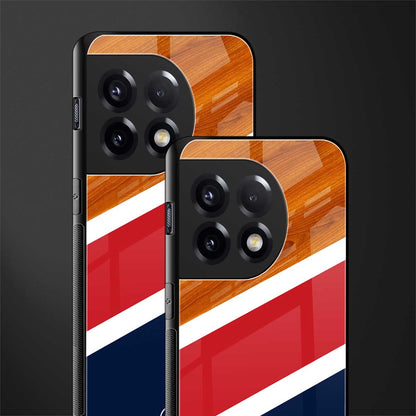 minimalistic wooden pattern back phone cover | glass case for oneplus 11r