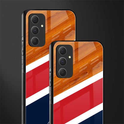 minimalistic wooden pattern back phone cover | glass case for samsung galaxy a54 5g