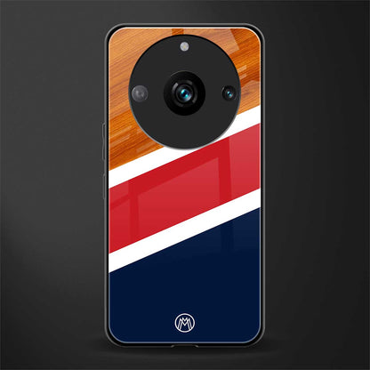 minimalistic wooden pattern back phone cover | glass case for realme 11 pro 5g