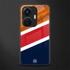 minimalistic wooden pattern back phone cover | glass case for vivo t1 44w 4g