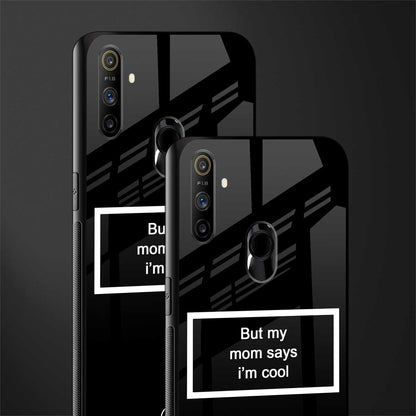 mom says i'm cool black glass case for realme narzo 10a image-2