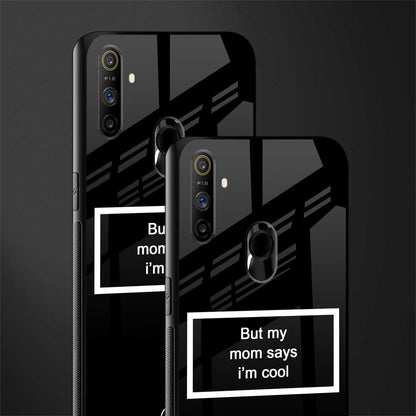 mom says i'm cool black glass case for realme narzo 20a image-2
