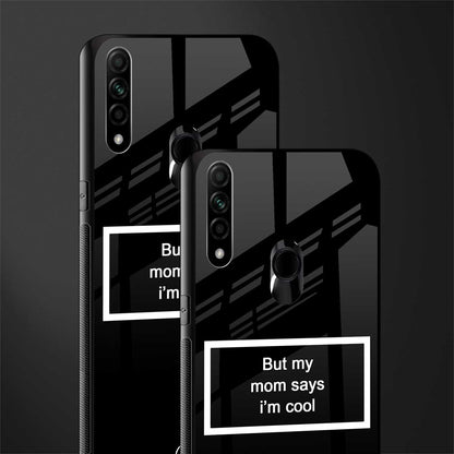 mom says i'm cool black glass case for oppo a31 image-2