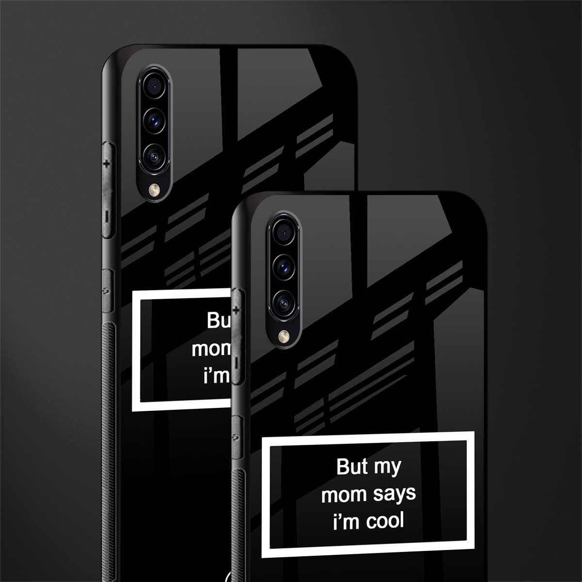 mom says i'm cool black glass case for samsung galaxy a50 image-2