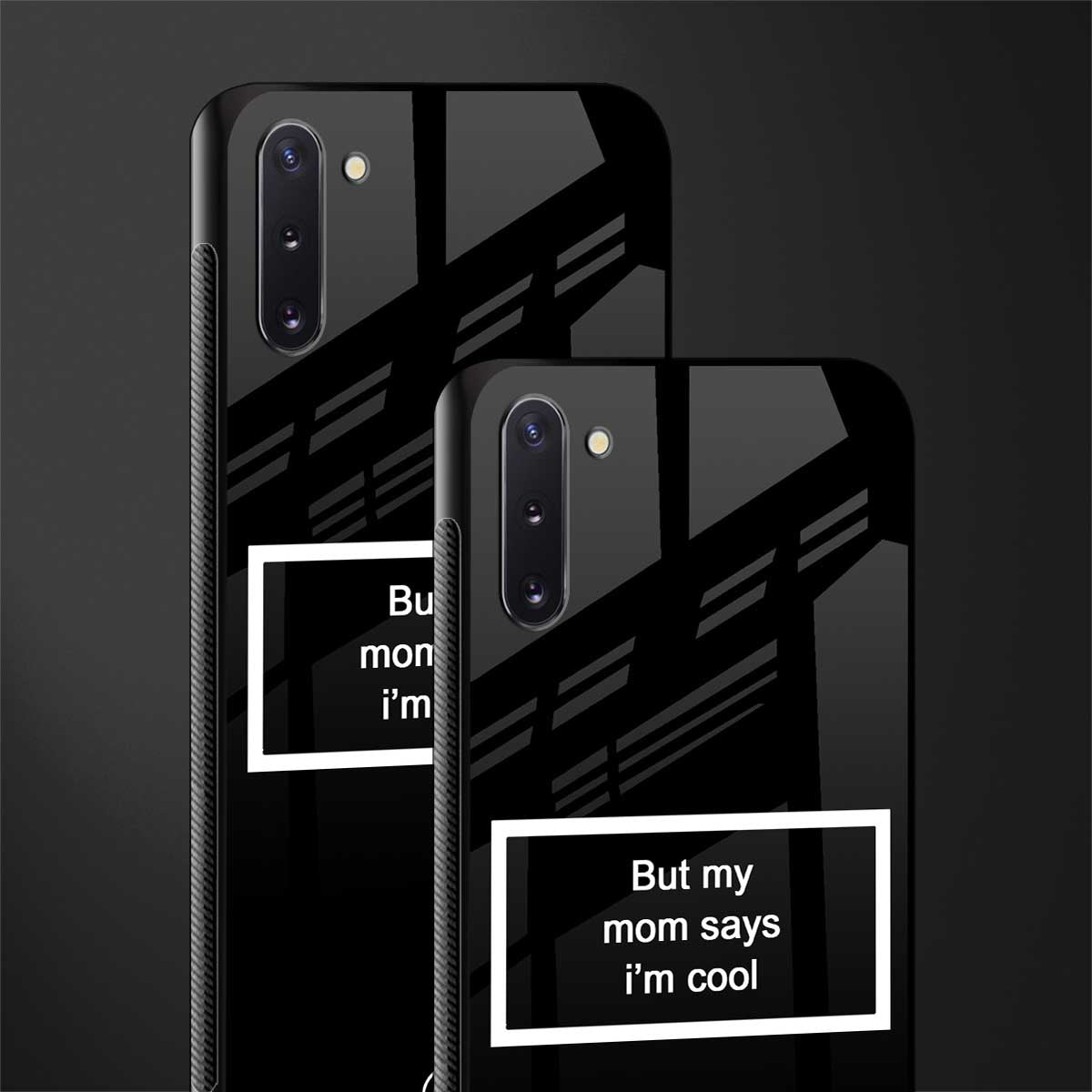 mom says i'm cool black glass case for samsung galaxy note 10 image-2