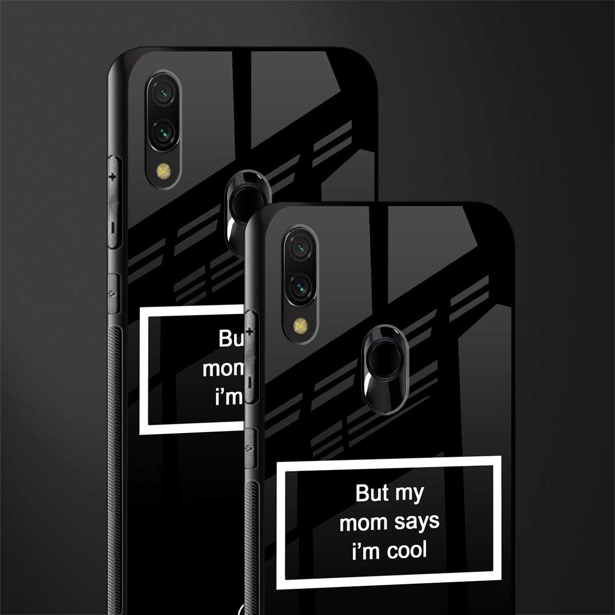 mom says i'm cool black glass case for redmi note 7 image-2