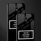 mom says i'm cool black glass case for redmi 8a image-2