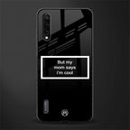 mom says i'm cool black glass case for mi a3 redmi a3 image