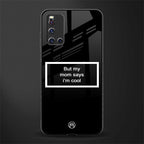 mom says i'm cool black glass case for vivo v19 image