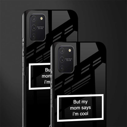 mom says i'm cool black glass case for samsung galaxy s10 lite image-2
