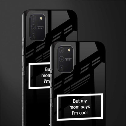 mom says i'm cool black glass case for samsung galaxy a91 image-2