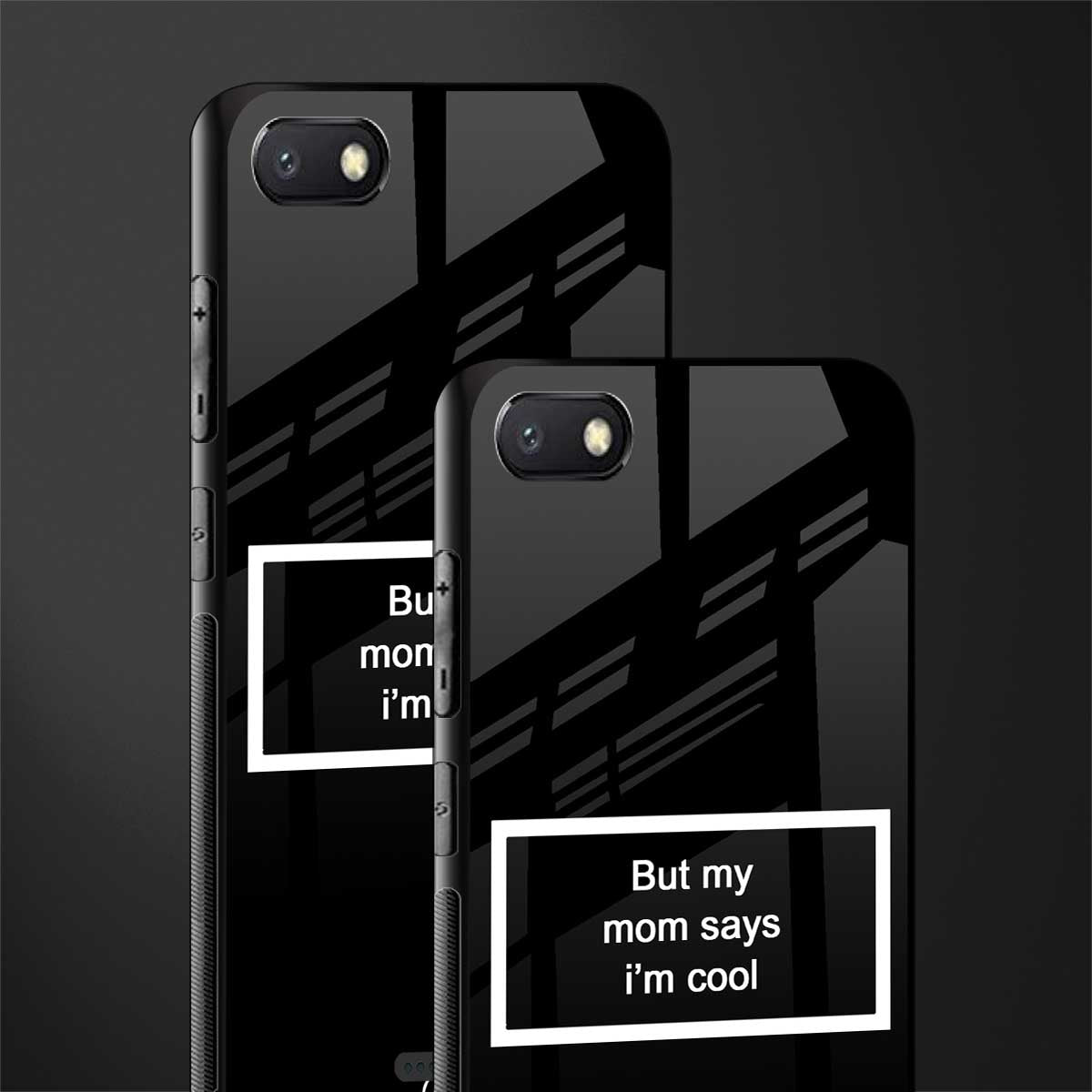 mom says i'm cool black glass case for redmi 6a image-2