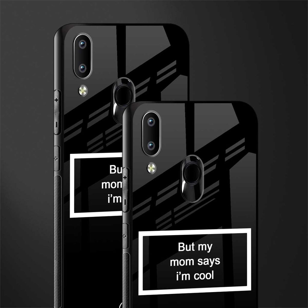 mom says i'm cool black glass case for vivo y93 image-2
