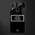 mom says i'm cool black glass case for vivo y95 image
