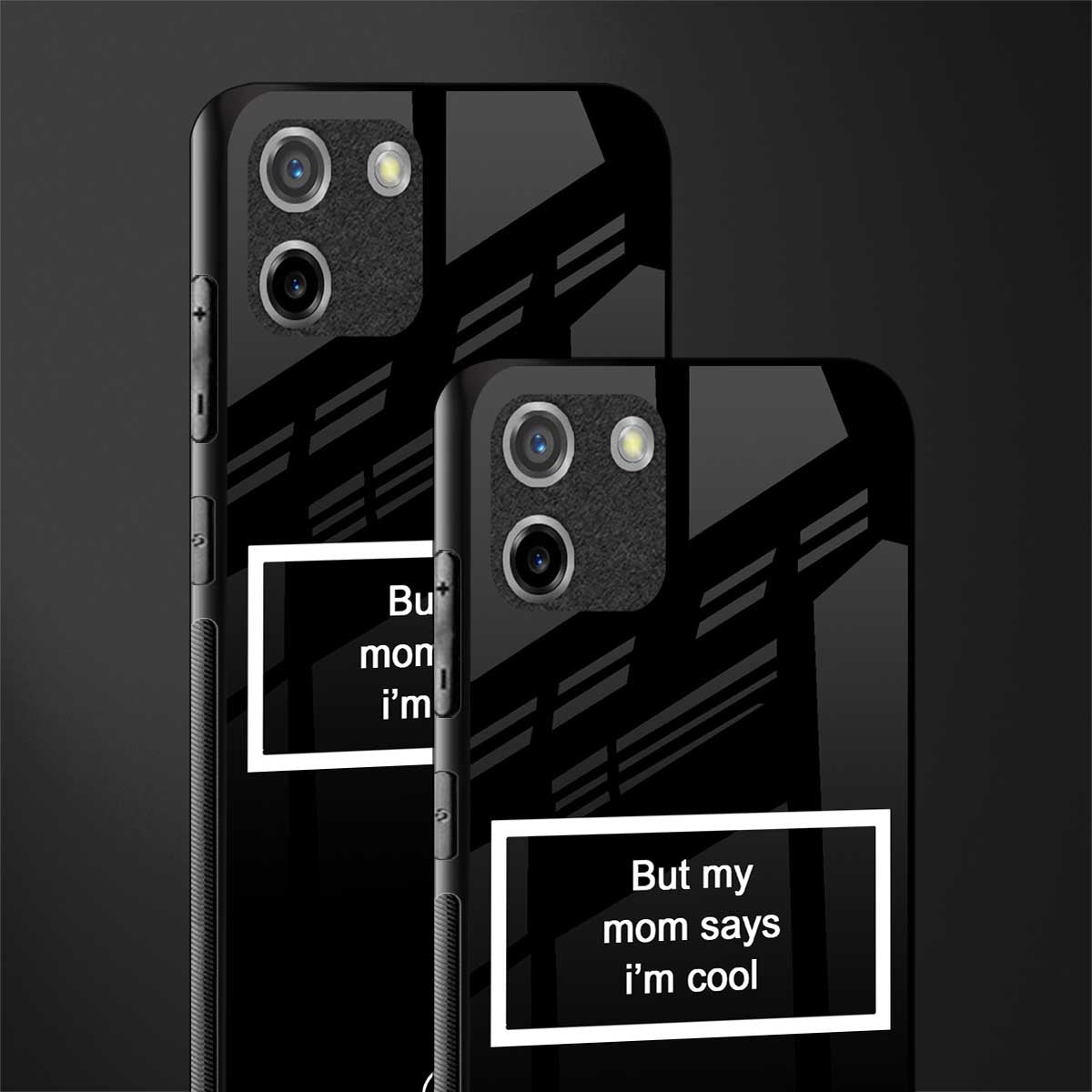 mom says i'm cool black glass case for realme c11 image-2