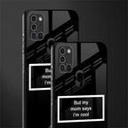 mom says i'm cool black glass case for samsung galaxy a21s image-2