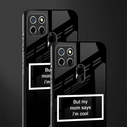 mom says i'm cool black glass case for realme narzo 20 image-2
