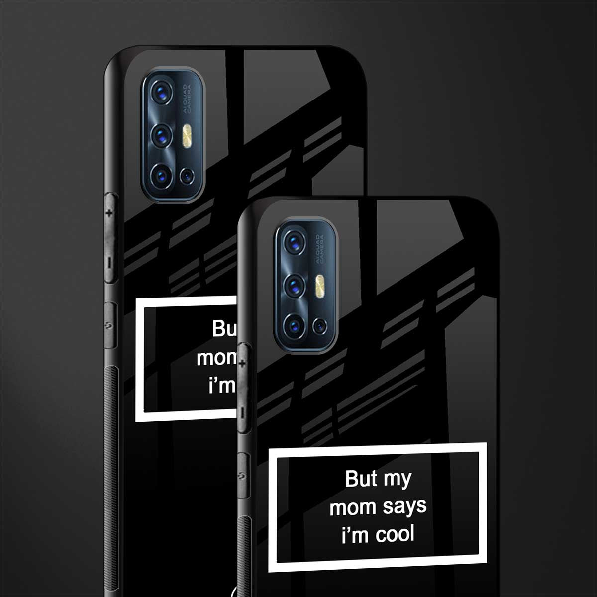 mom says i'm cool black glass case for vivo v17 image-2