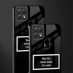 mom says i'm cool black glass case for oppo a15s image-2