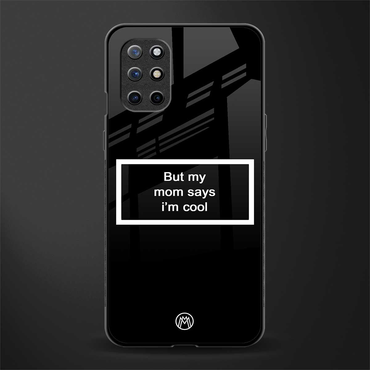 mom says i'm cool black glass case for oneplus 8t image