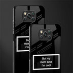 mom says i'm cool black glass case for poco x3 image-2
