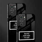 mom says i'm cool black glass case for redmi note 10 image-2