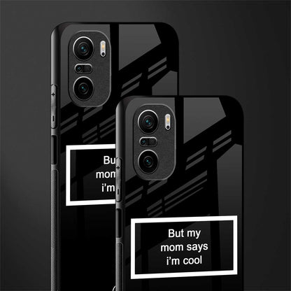 mom says i'm cool black glass case for mi 11x 5g image-2