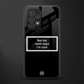 mom says i'm cool black back phone cover | glass case for samsung galaxy a23