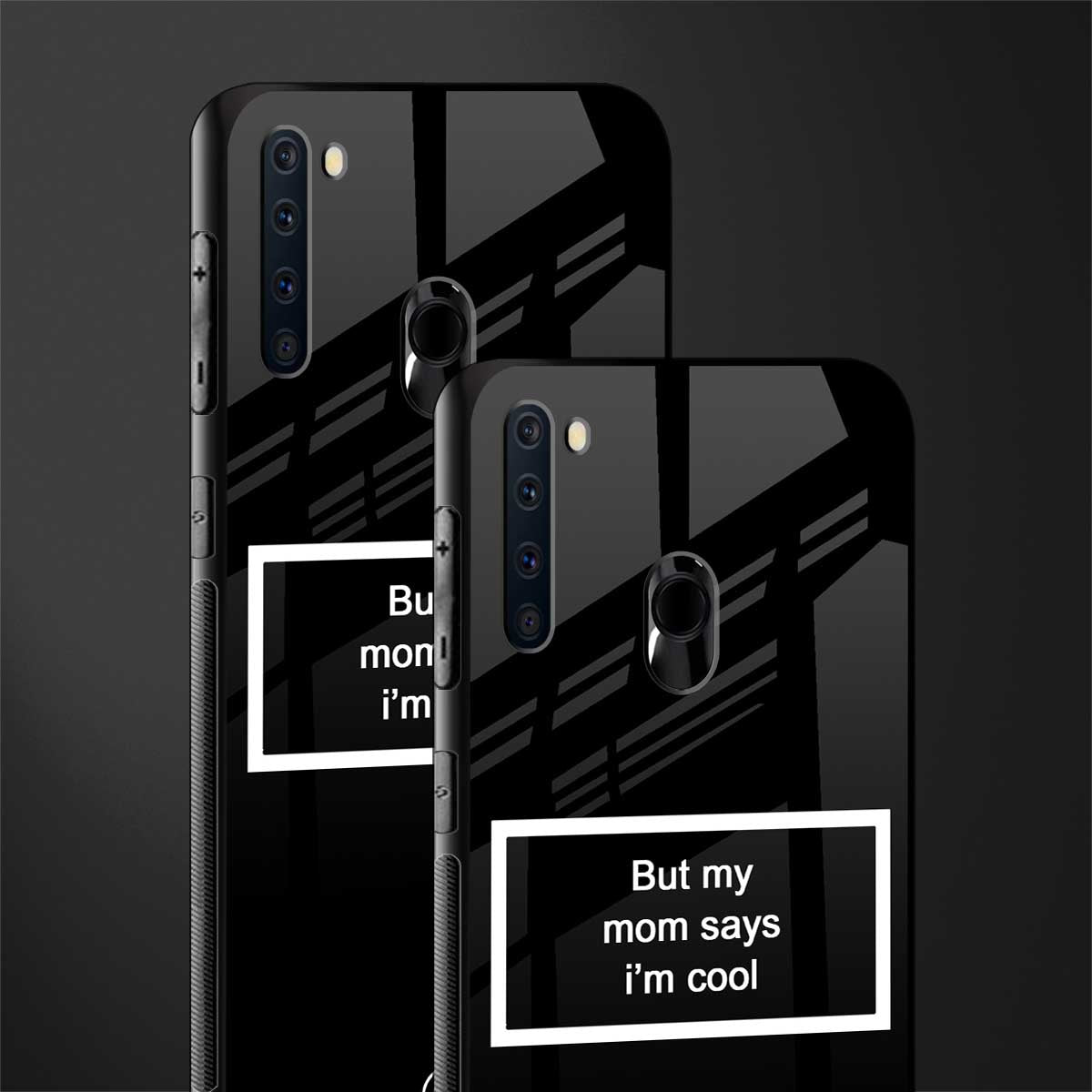 mom says i'm cool black glass case for samsung a21 image-2